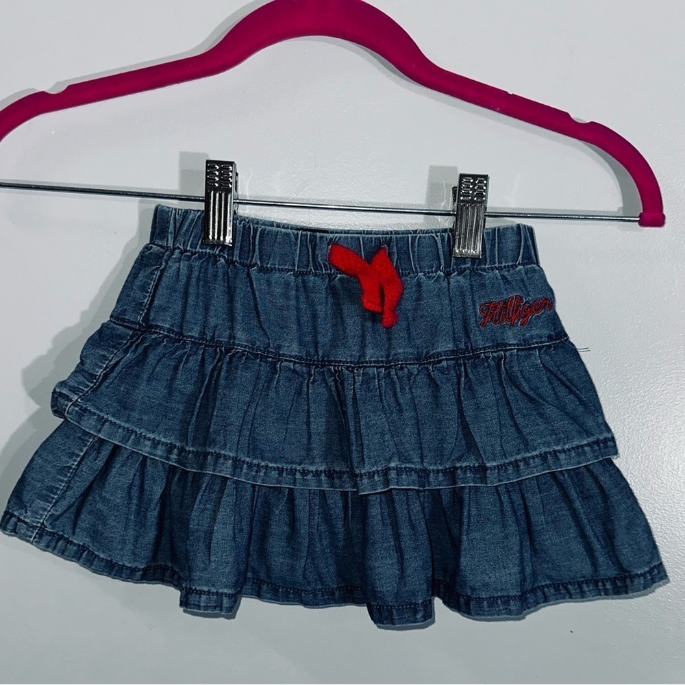 Toddler Tommy‎ Hilfiger ruffled denim skirt